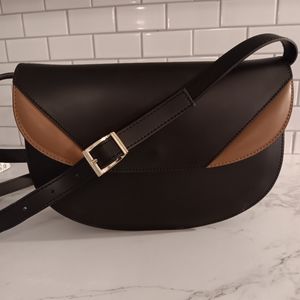 Valentina Fiore Italian leather crossbody saddlebag